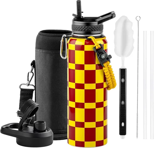 Miniatura 106 de RAYMYLO Botella de agua aislada de 24 onzas, de acero inoxidable con triple pared al vacío (fría durante 48 horas, caliente durante 24 horas), a