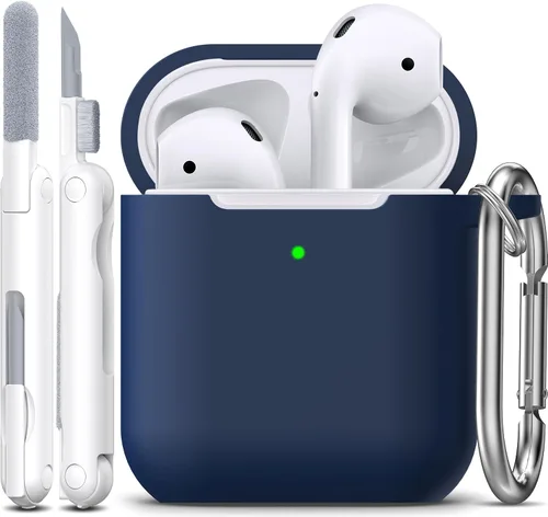 Miniatura 8 de Funda para AirPods con llavero, protección completa, de silicona, accesorios para AirPods, funda para hombres, mujeres y adolescentes, con estuche