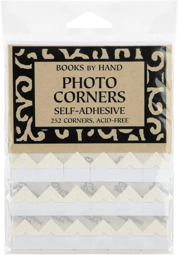 Miniatura 9 de Lineco Esquinas fotográficas de papel kraft sin ácidos de 0.5 pulgadas, autoadhesivas, sensibles a la presión, no amarillean, monta imágenes sin