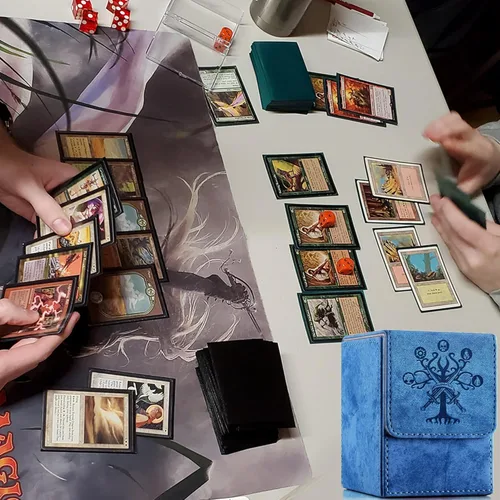 Miniatura 6 de PROMAXIBINDER MTG Commander - Caja de baraja con 2 divisores, se adapta a más de 100 tarjetas de una sola funda, caja de cubierta mágica de imán