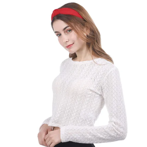 Miniatura 2 de Funtopia - Diademas anudadas para mujeres y niñas, 9 piezas de diadema ancha y lisa, bandas para el cabello con nudo cruzado de moda