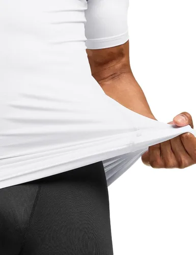 Miniatura 8 de TSLA - Paquetes de 1 o 3 camisetas de compresión para hombre, FPU 50+, de secado rápido, de manga corta, camiseta de entrenamiento atlético