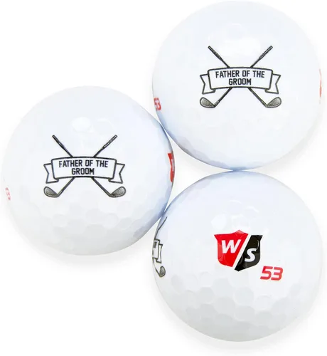 Miniatura 8 de Regalo de boda del padre del novio, funda de 3 pelotas de golf Wilson Staff Elite