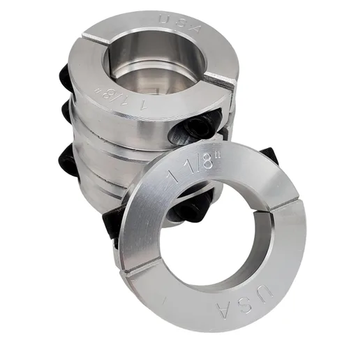 Miniatura 20 de Diámetro de orificio de 0.50 pulgadas - Abrazadera del collar de eje de dos piezas - Aluminio 2024 (paquete de 4)
