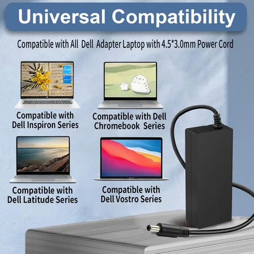Miniatura 7 de Cargador adaptador de CA de 45 W para Dell Inspiron 13-7000 15-5000 15-3000 5100 Series 5559 5558 5755 5758 3552 5378 7378 5570 LA45NM140 HA45NM140