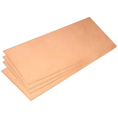 Miniatura 10 de uxcell Hoja de cobre puro, 4 piezas de 2 "x 2" x 0.02 "Placa de metal de cobre de calibre 24 T2 para manualidades, reparaciones eléctricas, industria