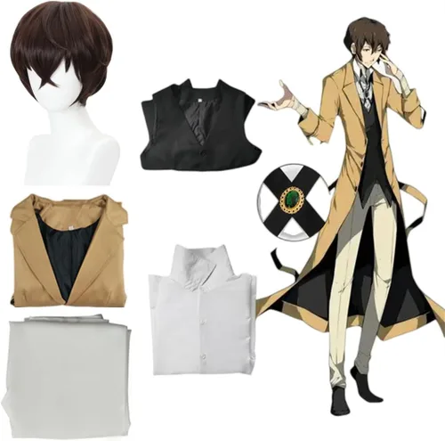 Miniatura 7 de Buyoem Dazai - Disfraz de cosplay para Halloween, Navidad, anime, Chuuya, cosplay, uniforme para adultos, hombres y mujeres Color2