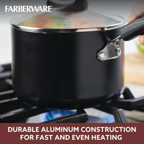 Miniatura 7 de Farberware Smart Control Cacerola Antiadherente con Tapa, 2 Cuartos, Negro