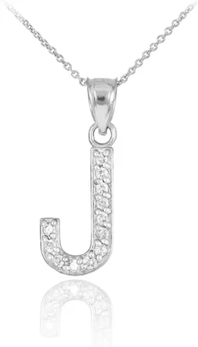 Miniatura 20 de Claddagh Gold . Collar con colgante de letra inicial de plata de ley 925 con circonita cúbica - Elección de tamaños