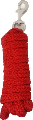 Miniatura 4 de Caballo 8' suave redondo trenzado negro nailon 3/4" cuerda de plomo con broche niquelado 605SE01BK