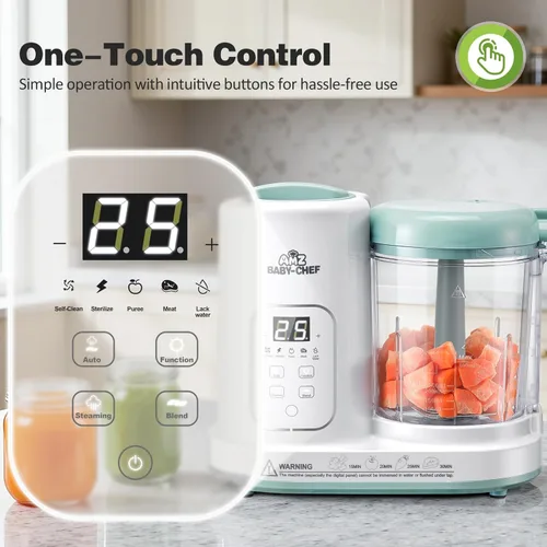 Miniatura 4 de Baby Food Maker Pro Steamer Blender: Mezcla de vapor automática 4 en 1 y máquina de puré con autolimpieza para preparar comidas saludables