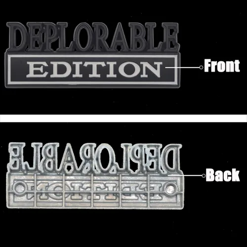 Miniatura 4 de Universal Edición Deplorable Emblema Adhesivo de Reemplazo para Coche, Camioneta, SUV Compatible con Ford F150 Jeep Dodger Chevrolet Emblema