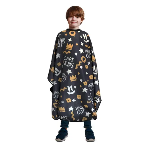 Miniatura 10 de Pelocapa Capas de corte de cabello para niños, impermeables, capas de champú para niños y niñas, 39 x 51 pulgadas (vehículo de construcción)