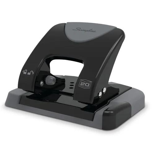 Miniatura 8 de Swingline - Perforadora de 2 agujeros, perforadora de 20 hojas, perforadora de papel, mango de confort de bajo esfuerzo SmartTouch, guía