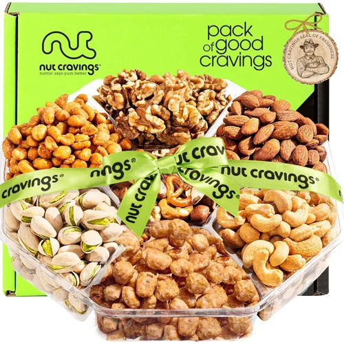 Miniatura 8 de Canastas para regalo de Pascua para adultos y niños, huevo lleno de dulces y conejito Plato con nueces gourmet (surtido de 7) Arreglo con golosinas