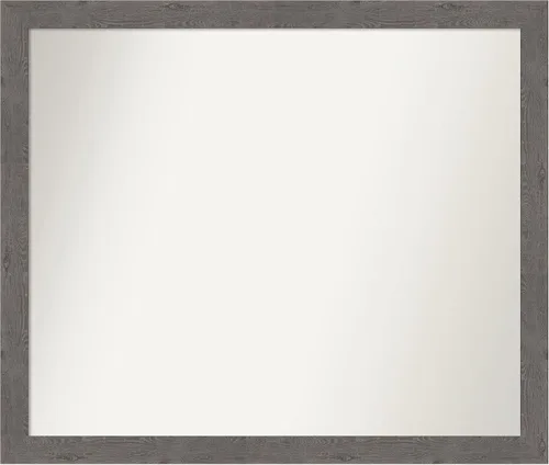 Miniatura 288 de Amanti Art Espejo de baño gris para sobre el fregadero, 31 x 48 pulgadas, espejo de tocador rectangular estrecho de color gris, marco de madera