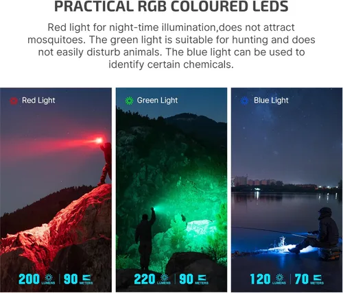 Miniatura 4 de OLIGHT Marauder Mini 7,000 lúmenes linterna brillante con distancia de haz de 600 metros, potentes luces RGB, recargable magnética para trabajo al