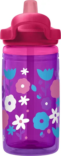 Miniatura 4 de CamelBak Eddy + Botella aislada sin BPA para niños, 14 oz Flower Power