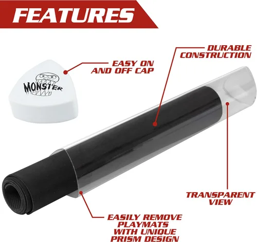 Miniatura 2 de Monster TCG Gaming Prism Playmat Tube(Blanco) - No se desprende de las superficies - Diseño fácil de entrar y salir - Guarda mejor tu tarjeta