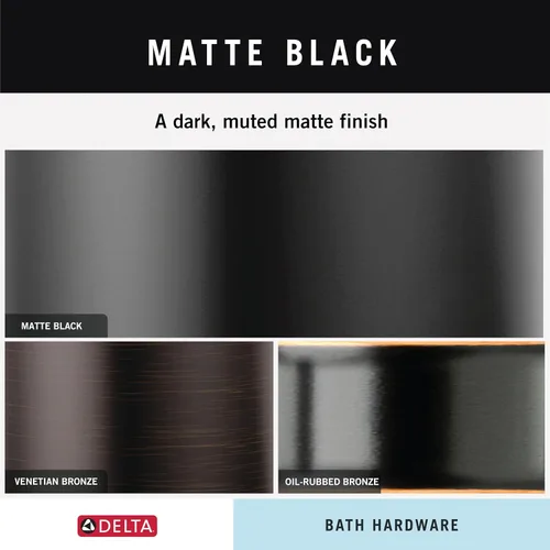 Miniatura 4 de Delta Soporte de papel higiénico giratorio Negro mate Soporte de pared Accesorios de baño Tetra