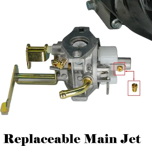 Miniatura 3 de JMCHstore Carburador de alto rendimiento con jet principal reemplazable para FRP GMB100, minibicicleta Coleman CK100-S CC100X Mini Bike CT100U GK100