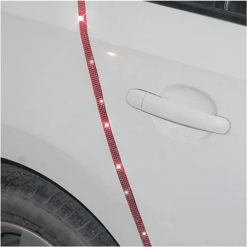 Miniatura 10 de 2 protectores de entrada para el borde de la puerta del automóvil, adhesivo anticolisión brillante, tira protectora para el umbral de la puerta