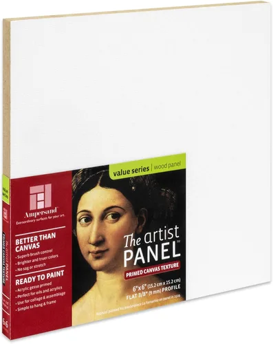 Miniatura 30 de Ampersand Art Supply Panel de pintura de arte de madera Gesso: textura de lienzo, cuna de 3/4 pulgadas, 12 x 16 pulgadas