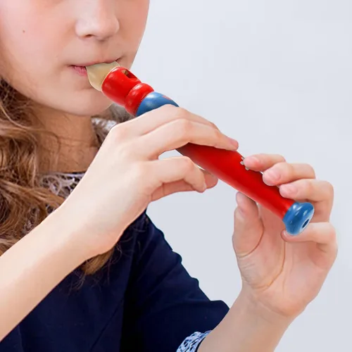 Miniatura 5 de Foraineam 7 piezas pequeñas grabadoras de madera instrumento musical flauta de madera, colorido Piccolo Woodwind música rítmica grabador