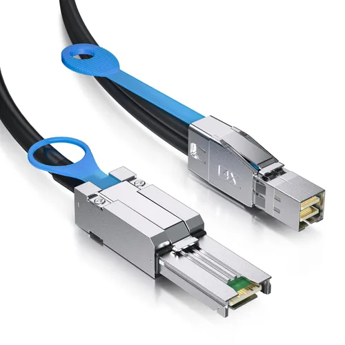 Miniatura 7 de ipolex Cable híbrido externo Mini SAS HD SFF-8088 a SFF-8088 para servidor, tarjeta Raid y controlador PCI Express, 1.6 ft