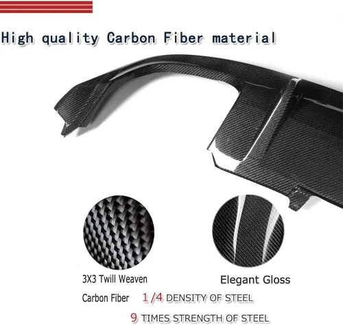 Miniatura 3 de Borde de parachoques trasero de fibra de carbono compatible con Audi A5 Sline S5 4 puertas 2 puertas 2012-2016 cubierta de parachoques trasero borde