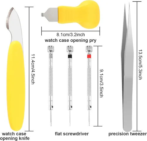 Miniatura 3 de UUBAAR Kit de herramientas de repuesto de batería de reloj, 9 piezas de herramienta profesional para quitar la espalda del reloj, herramienta