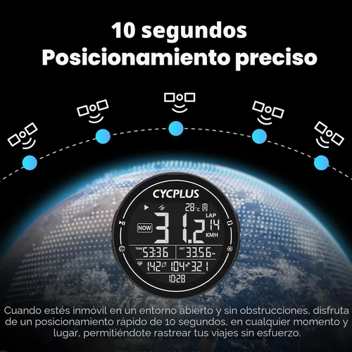 Miniatura 3 de CYCPLUS GPS Bike Computer, Wireless Cycling Computer, ANT+ Bluetooth Bicycle Speedometer Odometer IPX6 Waterproof, Rechargeable with 2.5″ Screen for