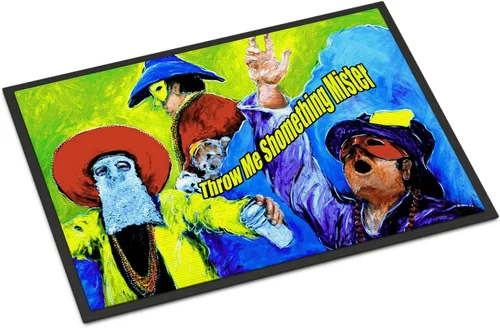 Miniatura 11 de Caroline's Treasures MW1224MAT - Felpudo de Mardi Gras Dancing in the Streets de 18 x 27 pulgadas, tapete para puerta delantera, para interiores