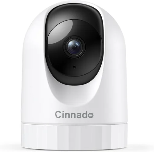 Cinnado - Cámara de seguridad para interiores 2K, cámaras WiFi 360° para seguridad del hogar, cámara para mascotas/perros/bebés con aplicación para