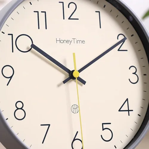 Miniatura 3 de HASMI Reloj despertador analógico, reloj despertador redondo de 6 pulgadas sin tictac, funciona con pilas, reloj despertador súper silencioso, 1