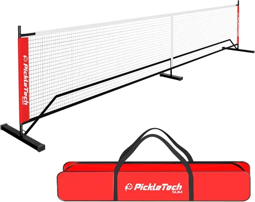 Miniatura 9 de PICKLETECH 4.0 Slim Version Portable Pickleball Nets Outdoor Game 22 FT Pickleball Net-USAPA Regulation Size-Pickle Ball Net System with Carrying