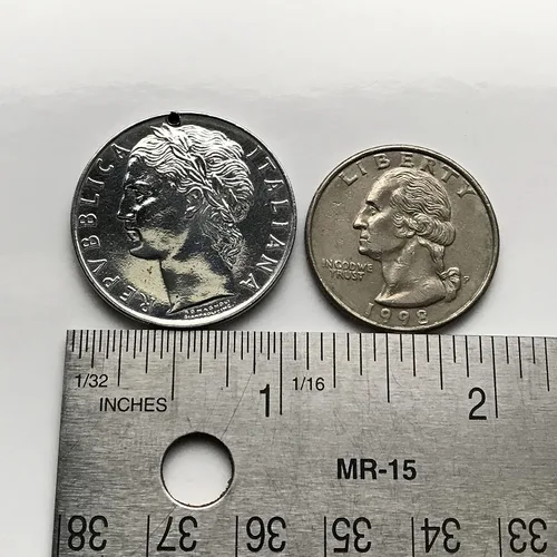 Miniatura 5 de 1978 Italia 100 Lire moneda colgante laureado Roma Milán Venecia Florencia Turín Napoli Bolonia Verona Génova Módena Pisa Siena Módica Perugia