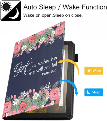 Miniatura 3 de Funda para tablet Kindle Fire HD 10/Fire HD 10 Plus de 10.1 pulgadas (11ª generación, lanzada en 2021) – Funda delgada de piel sintética con soporte