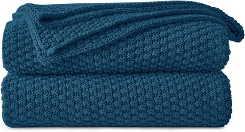 Miniatura 26 de Longhui bedding - Manta de punto amarilla brillante para sofá, suave, acogedora, lavable a máquina, 100% algodón, manta de punto para sofá, pesada