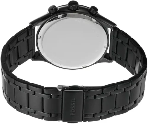 Miniatura 3 de Fenmore - Reloj multifunción de acero inoxidable negro de tamaño mediano, Negro