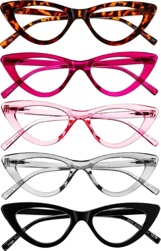 Miniatura 5 de Yogo Vision Reading Glasses Readers for Women Cateye Eyeglasses and Light Spring Hinge Frame