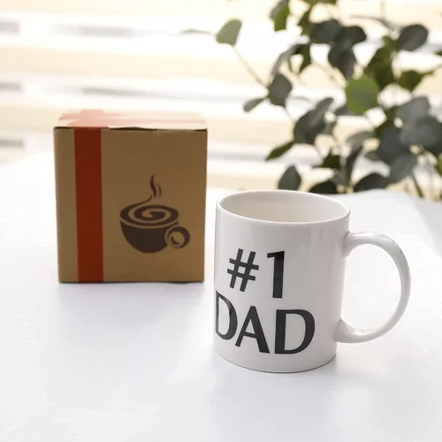 Miniatura 6 de Zenply Taza de café con texto en inglés "Best Dad Coffee", 11 onzas, divertida taza novedosa, impresa en ambos lados, regalo perfecto para papá
