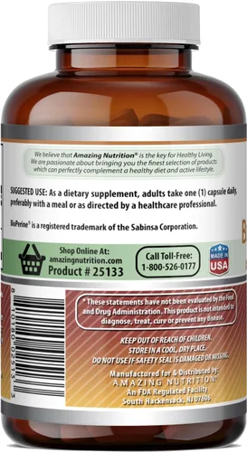 Miniatura 4 de Amazing Formulas - Extracto de boswellia con suplemento de bioperina, 600 mg por porción, cápsulas, sin OMG, sin gluten, fabricado en Estados Unidos