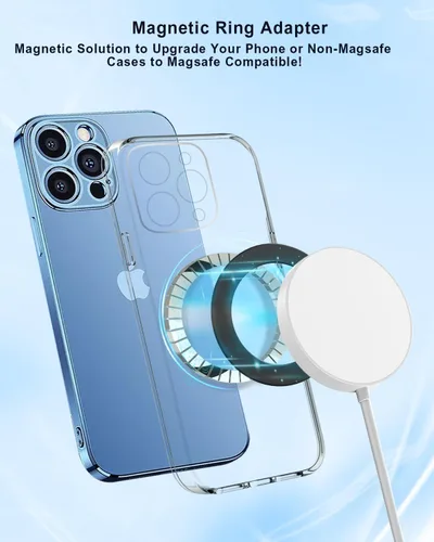 Miniatura 5 de Anillos adaptadores magnéticos 2 piezas compatibles con MagSafe, para Kindle Pop Socket Magnetic, para accesorios Magsafe y carga inalámbrica