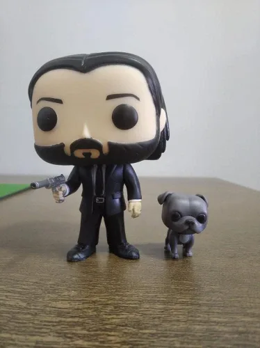 Miniatura 2 de Funko Películas: John Wick - John en traje negro con perro amigo