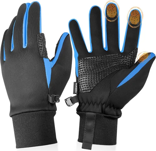 Sukeen Guantes de invierno para hombre y mujer, guantes antideslizantes para pantalla táctil, guantes cálidos para correr, conducir, ciclismo,