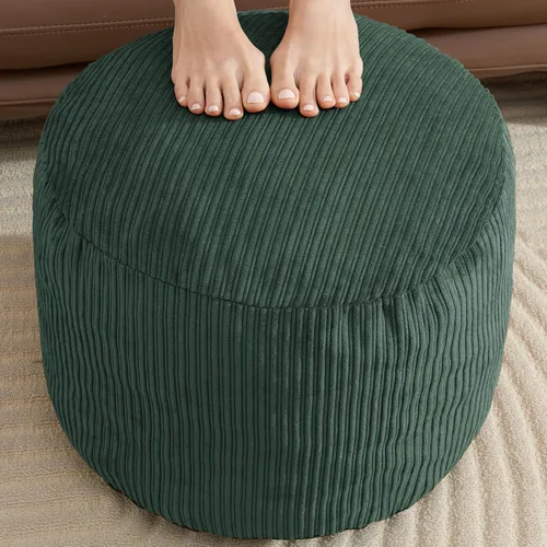 Miniatura 21 de WSOFRLAC Puf Otomano Reposapiés con Espuma Otomana Pequeña para Sala de Estar Otomanas Puf de Pana 26x18 pulgadas Pufs de Piso Reposapiés para Silla