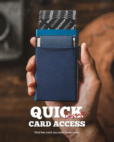 Miniatura 16 de DUGRAFT Tarjetero para tarjetas de crédito con bolsillo para dinero, minimalista, delgado, de aluminio, de metal, para hombres, con bloqueo RFID