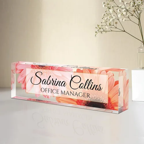 Miniatura 27 de Placa de nombre personalizada para escritorio, placa de nombre de escritorio personalizada, regalos de agradecimiento a los empleados, accesorios