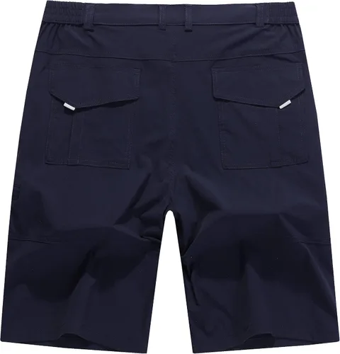 Miniatura 2 de Pantalones cortos de senderismo elásticos de secado rápido para hombre, pantalones cortos de trabajo ligeros, 6 bolsillos para ciclismo, viajes